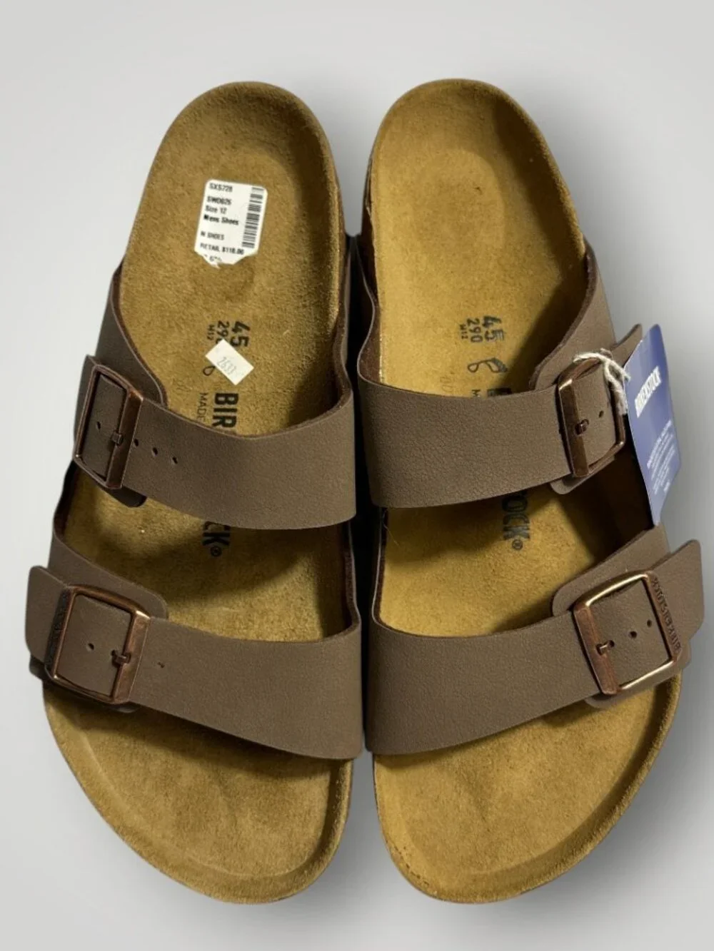 BIRKENSTOCK ARIZONA SIZE 45 M12 Brown No Box